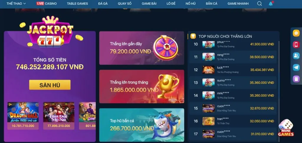 Kho game đa dạng 3king nổ hũ